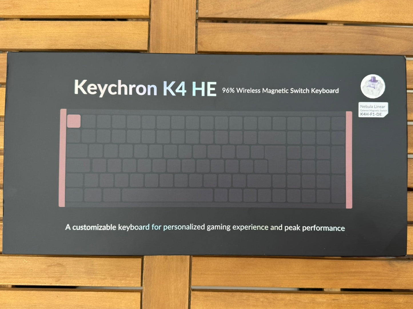 Originalverpackung Keychron K4 HE 96% Wireless Magnetic Switch Keyboard mit Nebula Linear Gateron Switches, Modell K4H-F1-DE
